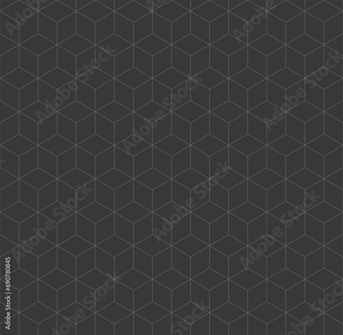 Vector stylish hexagonal gray line pattern background