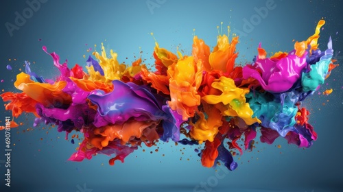 Colourful splash of paint UHD wallpaper