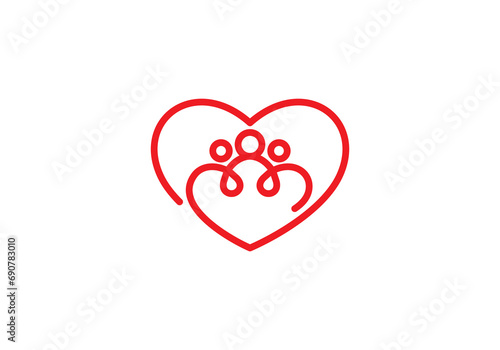 love happy people health care logo design