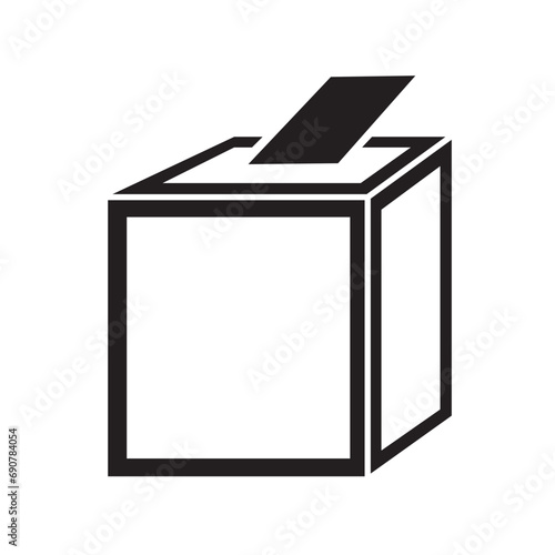 voting box icon logo vector design template