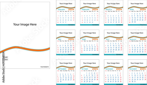 calendar 2024 Happy new year 2024 design illustrations, Premium vector design for poster, banner, greeting and new year 2024 celebration