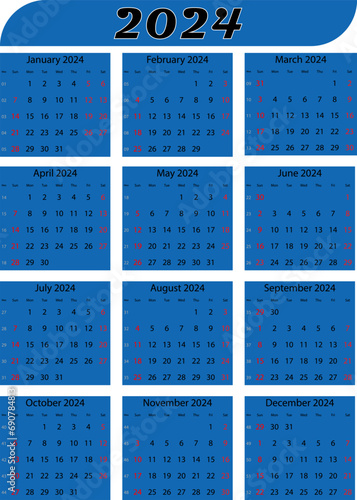 calendar 2024 Happy new year 2024 design illustrations, Premium vector design for poster, banner, greeting and new year 2024 celebration
