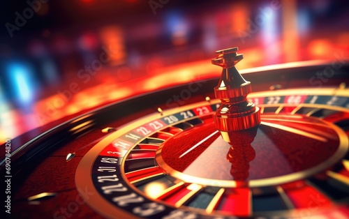 Casino roulette wheel backg...