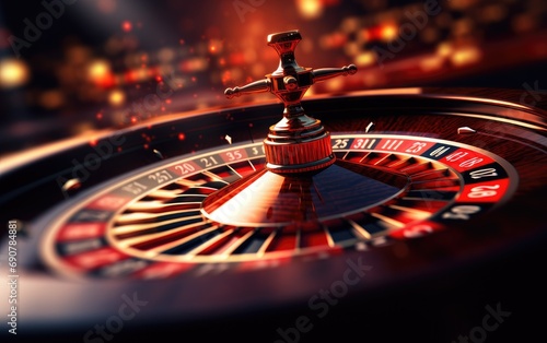 Casino roulette wheel backg...