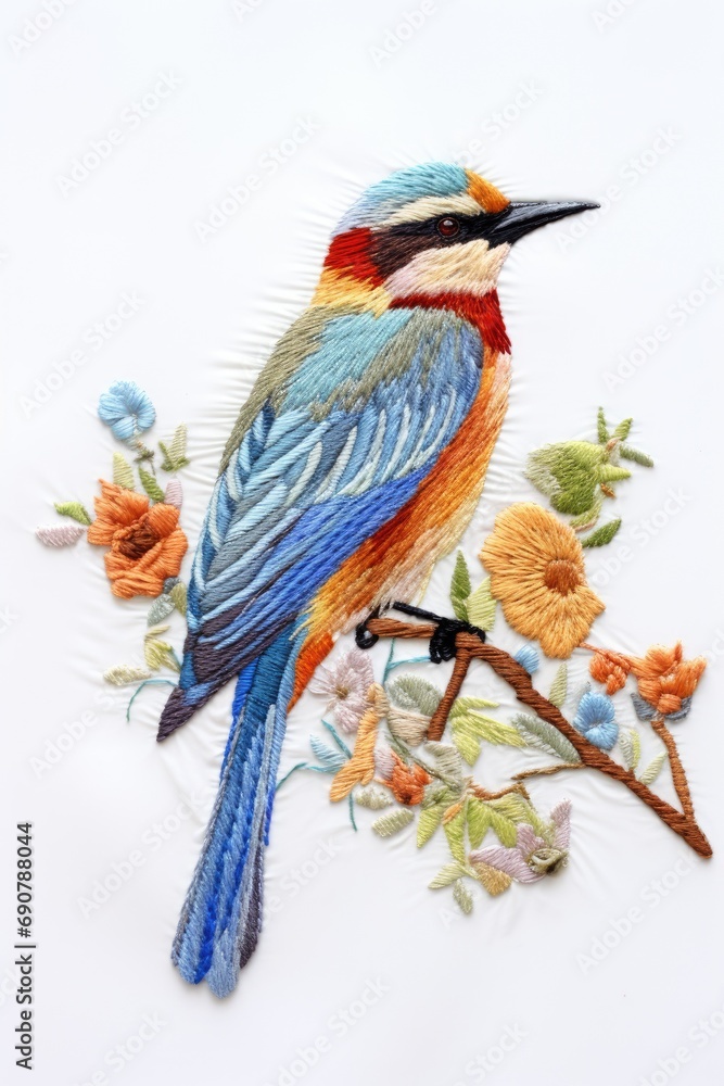 Fototapeta premium Empty Bird on White Background