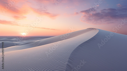 Fototapeta Naklejka Na Ścianę i Meble -  Sunset over the dunes. Dunes background. Dunes wallpaper