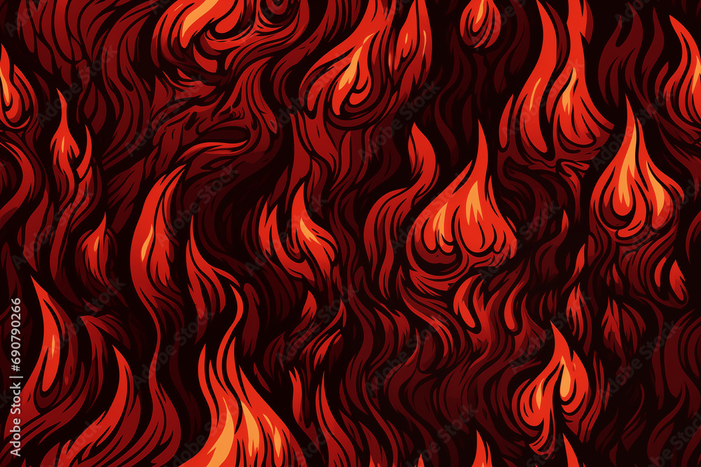 Seamless pattern texture of flames of hell Seamless pattern texture of flames of hell