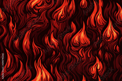 Seamless pattern texture of flames of hell