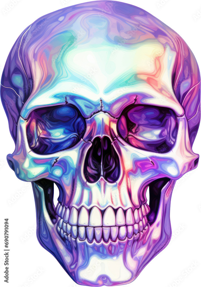 Fototapeta premium Illustration of skull png with transparent background