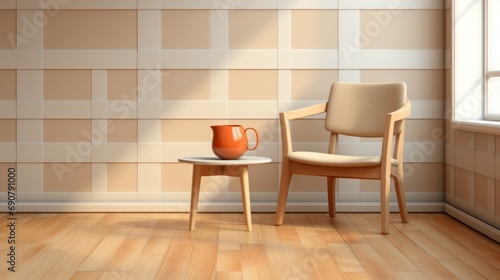wooden chair in style UHD Wallpaper