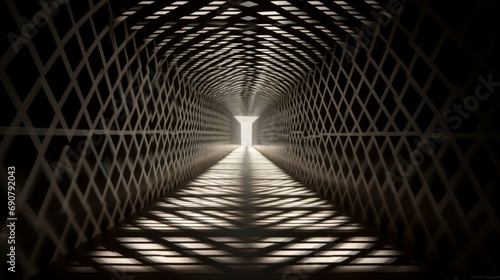 A series of mesmerizing, geometric patterns created by light and shadow