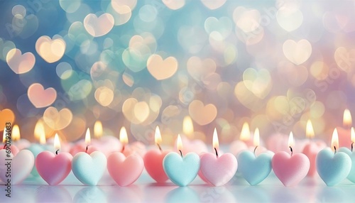 heart candles background