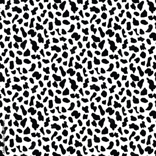 Black and white  seamless leopard print pattern