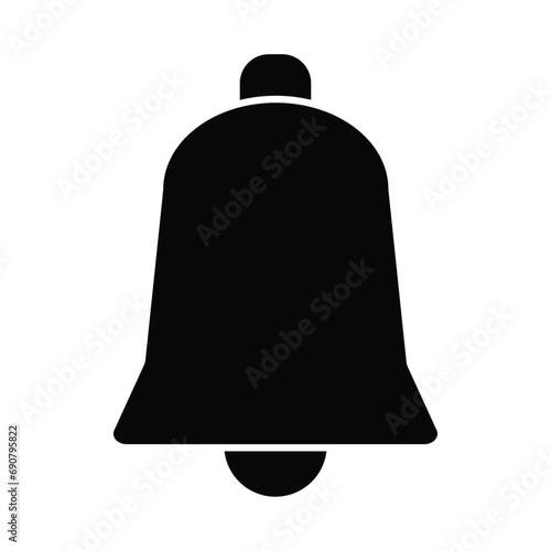 Bell Icon in trendy flat style isolated on white background. Notification bell symbol for your web site design, logo, app, UI. Vector illustration, EPS10. Merry Christmas concept,sign for alarm clock.