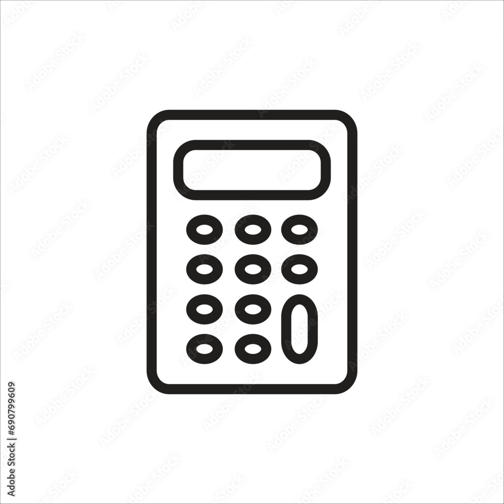 calculator vector icon line template calculator vector icon line template