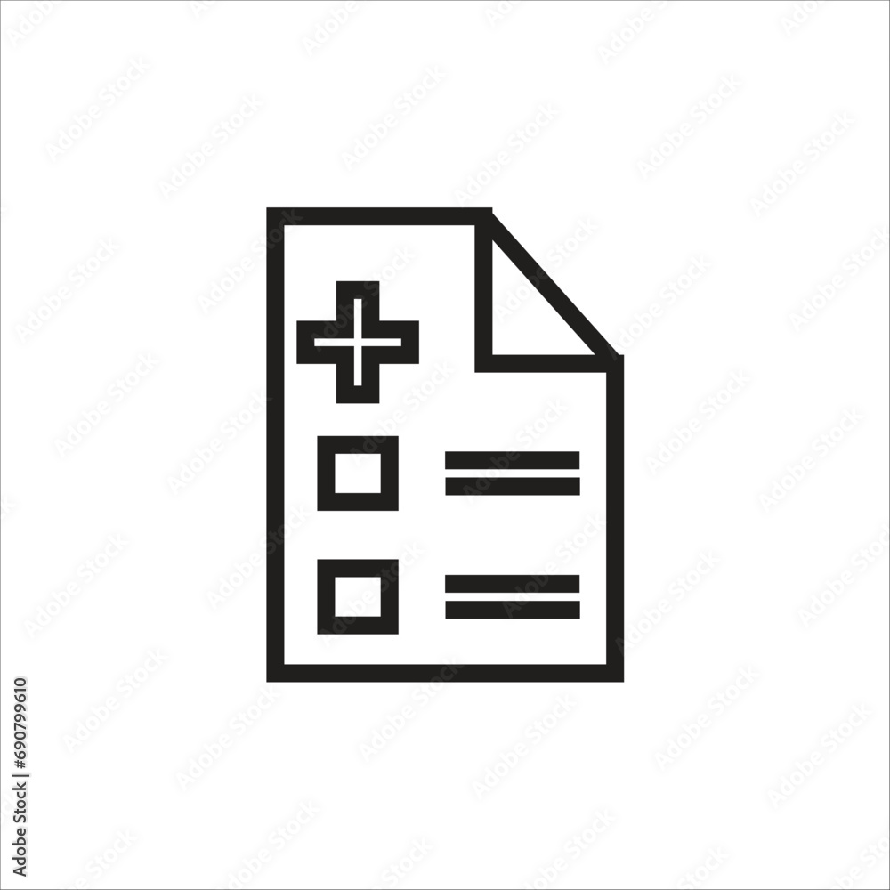 medical report vector icon line template medical report vector icon line template