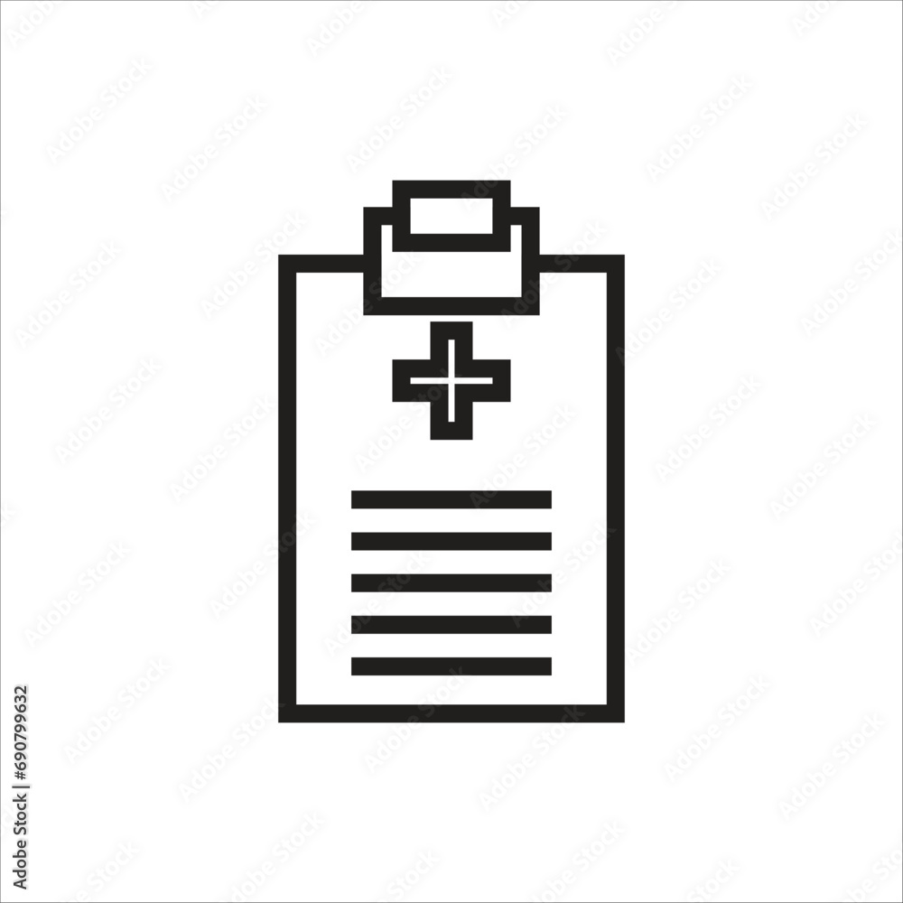 medical report vector icon line template medical report vector icon line template