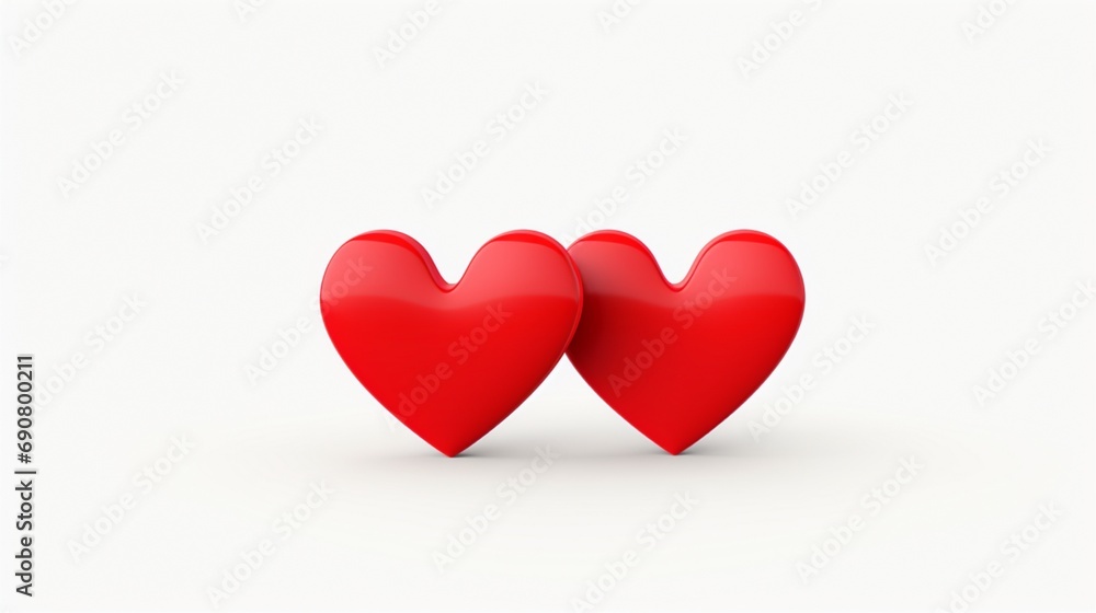 Word Love with hearts on a white background. Valentine's Day