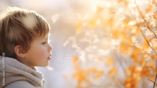 generative AI Image of a little girl outdoors in the winter 