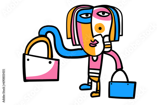 Cubism Cartoon Simple is a delightful artistic creation that seamlessly combines the principles of cubist abstraction with the charm of a lighthearted cartoon aesthetic. 