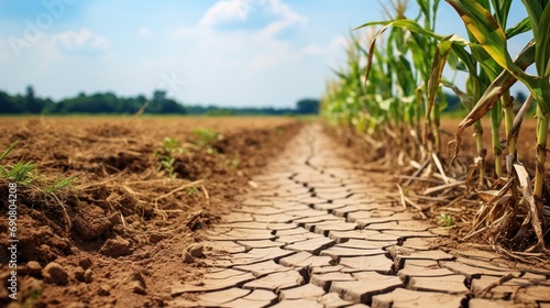 Droght in cornfield UHD wallpaper photo