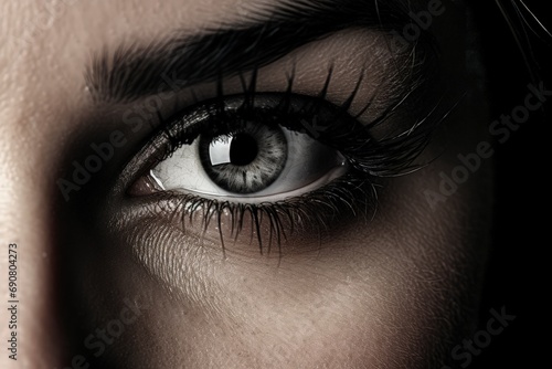 woman macro eye