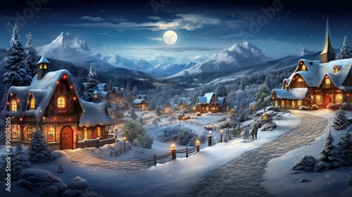 Christmas holidays landscape © FryArt Studio