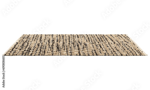 Hand loomed jute and cotton rug. 3d render