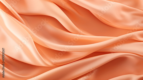 A close up view of a peach colored fabric, peach fuzz, color of the year 2024, monochromatic image