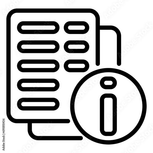information icon, line icon style