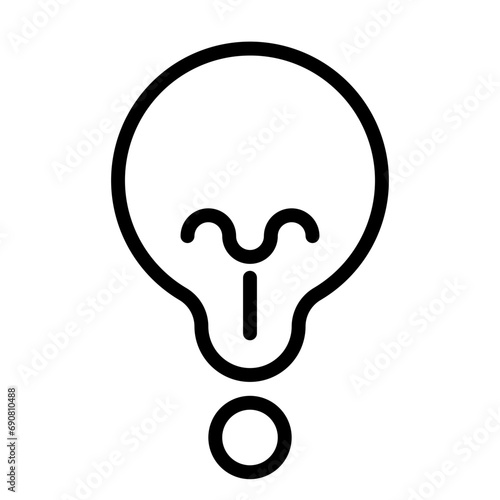 Bulb icon, line icon style