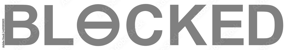 Visual Text Illustration of the 'Blocked', can use for apps, website, pictogram, icon, symbol, art illustration or graphic design element. Format PNG Visual Text Illustration of the 'Blocked', can use for apps, website, pictogram, icon, symbol, art illustration or graphic design element. Format PNG
