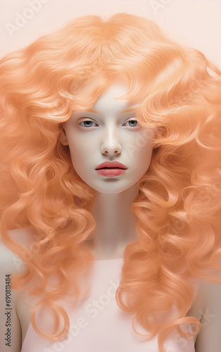 Peach Fuzz Fantasy: Ethereal Hairstyle,2024 color trend
