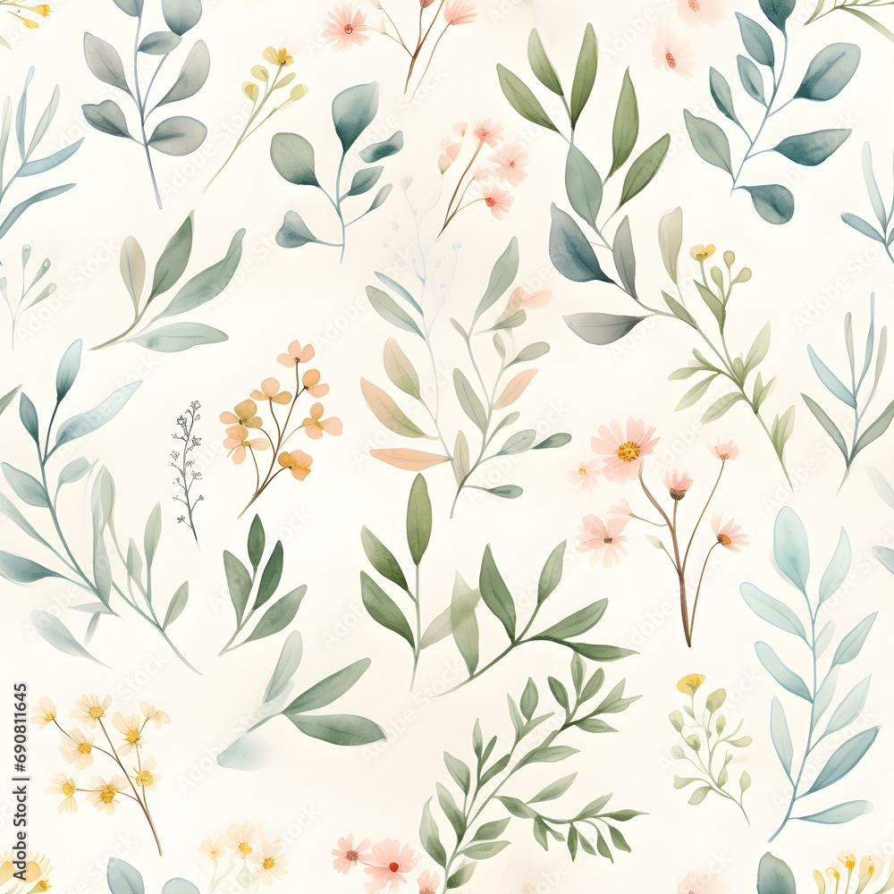 seamless pattern with flowers