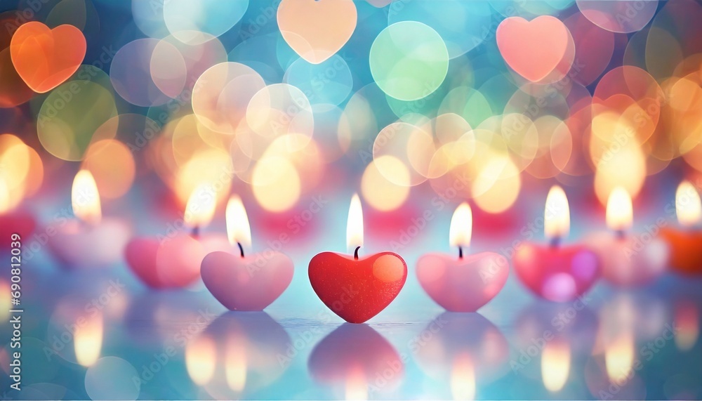 heart candles background