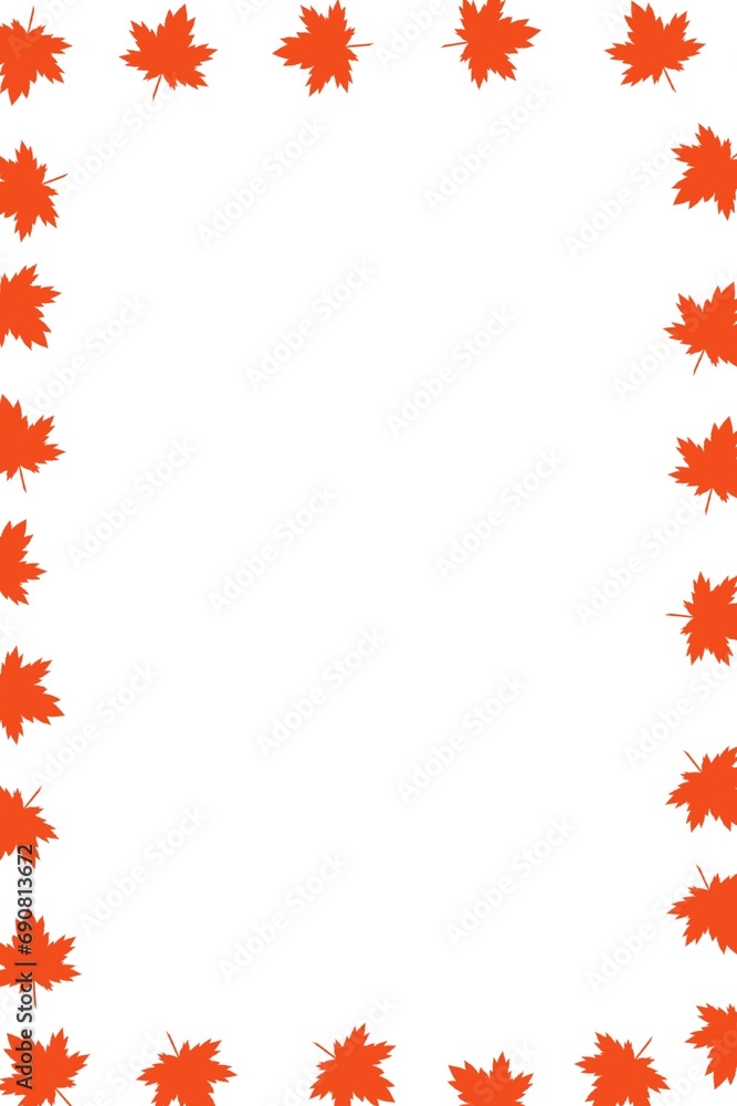 Autumn frame. Maple leaf frame. For cards, invitations. Blank sheet of paper with autumn leaves frame Autumn frame. Maple leaf frame. For cards, invitations. Blank sheet of paper with autumn leaves frame