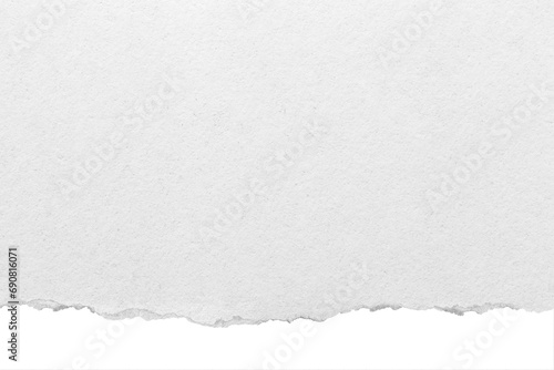 Torn and ripped piece of horizontal blank paper on transparent background PNG