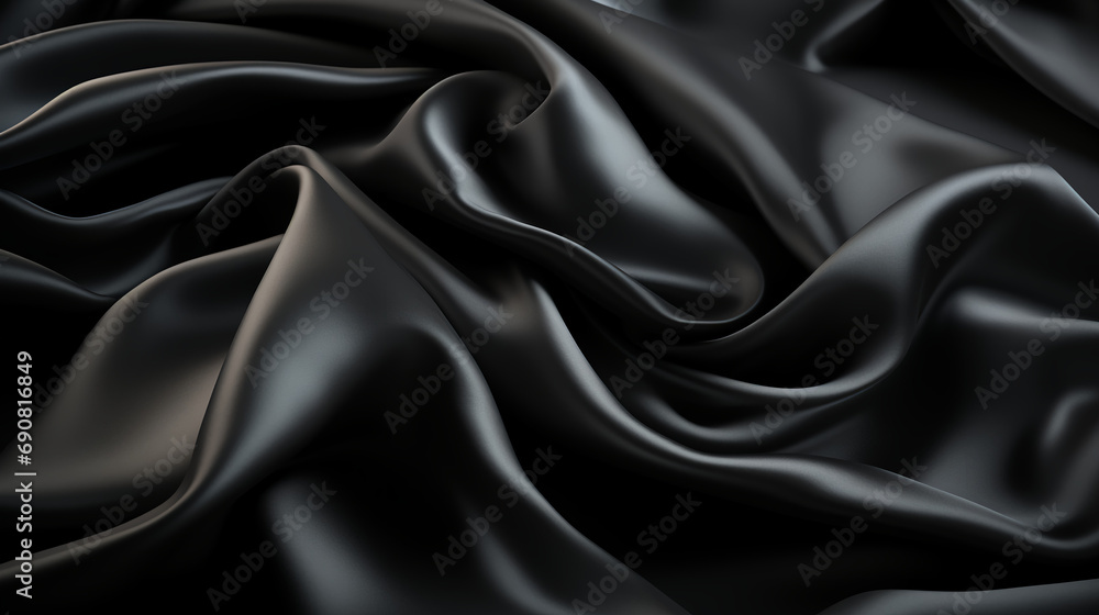 Black Satin background - monochrome - black and white - dramatic - stylish - silk Black Satin background - monochrome - black and white - dramatic - stylish - silk