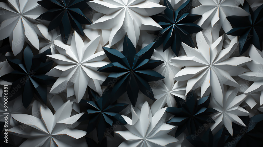 Futuristic flower illustration - 3-d effect - blue and white - background - backdrop Futuristic flower illustration - 3-d effect - blue and white - background - backdrop