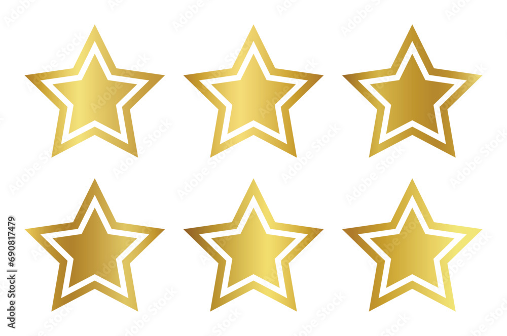 vector golden stars vector set vector golden stars vector set
