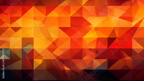 Yellow orange abstract background for design. Geometric shapes. Triangles  squares  stripes  lines. Color gradient. Modern  futuristic. Light dark shades. Web banner. Modern  futuristic.Design concept
