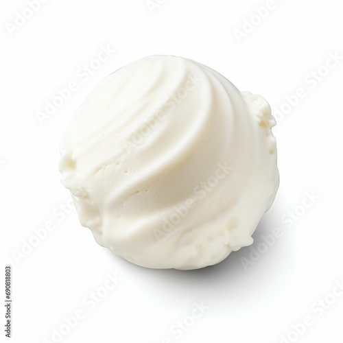 Creamy Vanilla Ice Cream with Sprinkles. Generative ai
