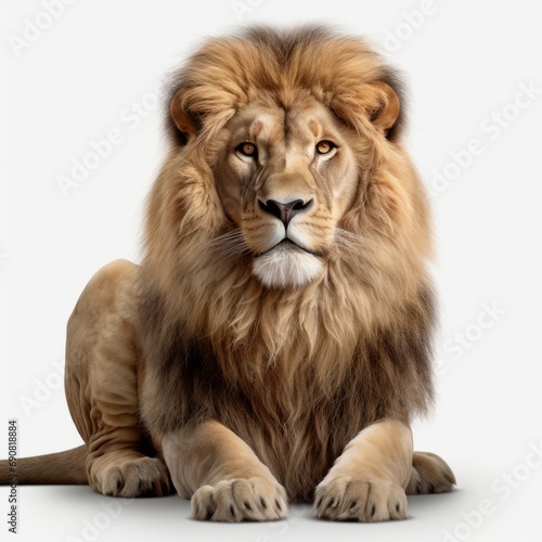 a lion, white background, photography © dehrig