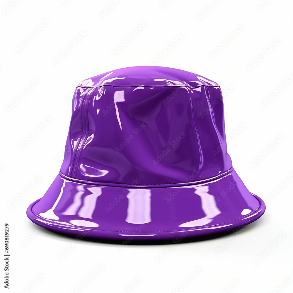 Fototapeta premium Stylish Bucket Hat Isolated on White. Generative ai