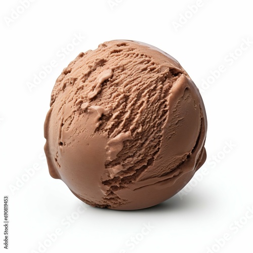 Decadent Chocolate Ice Cream Scoops. Generative ai