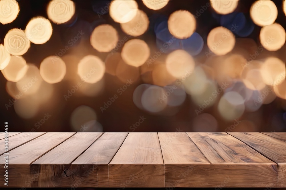 Illuminated wooden lamp in dark empty space with bright light Illuminated wooden lamp in dark empty space with bright light