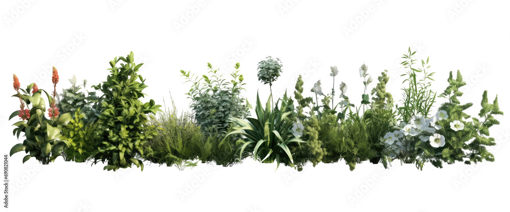 shrubs plants flowers isolated on transparent background shrubs plants flowers isolated on transparent background