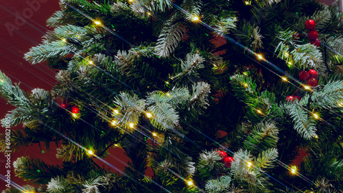 christmas tree with light flare