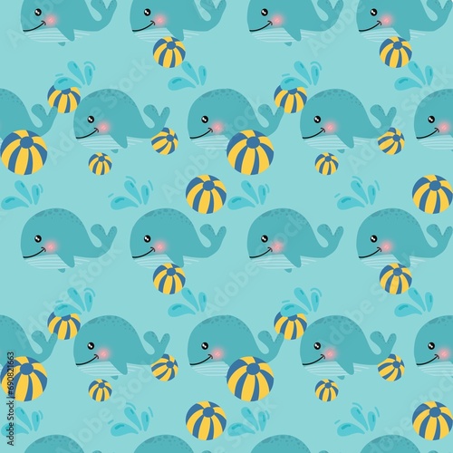 seamless pattern with fishes