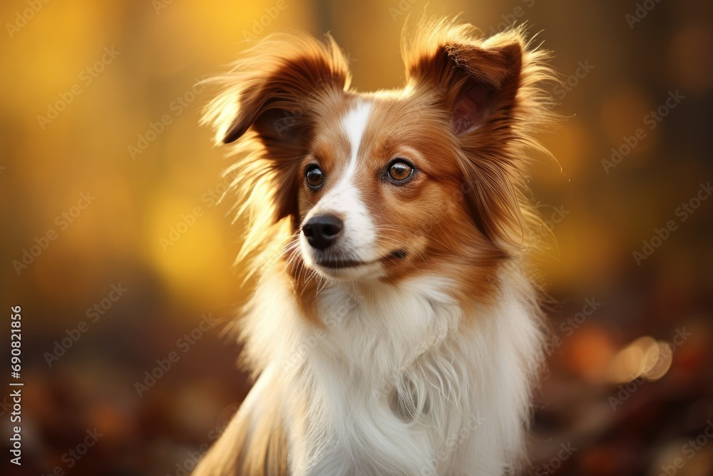 a small white and brown dog,